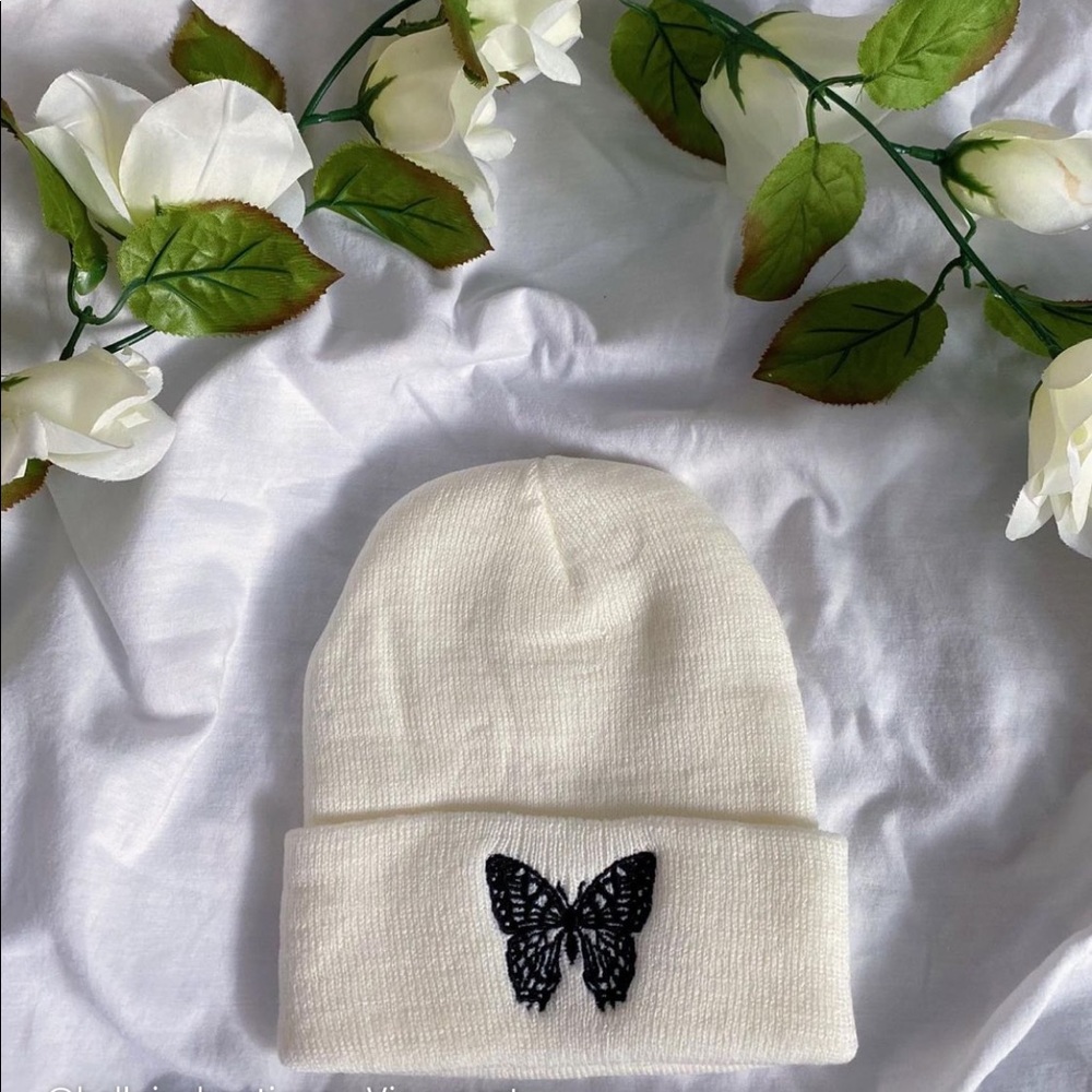 White Butterfly Beanie🦋